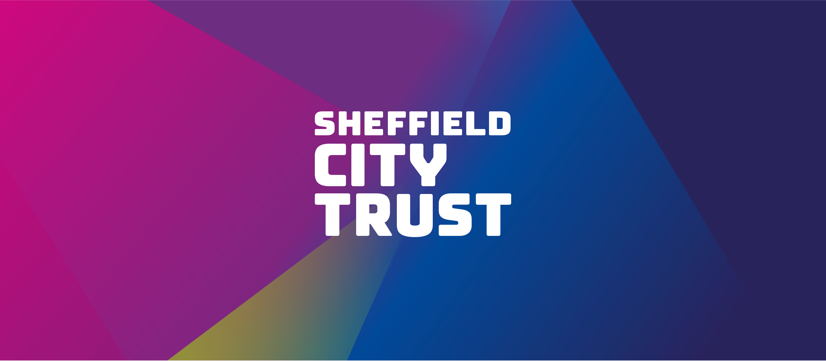 Sheffield City Trust logo on colourful background