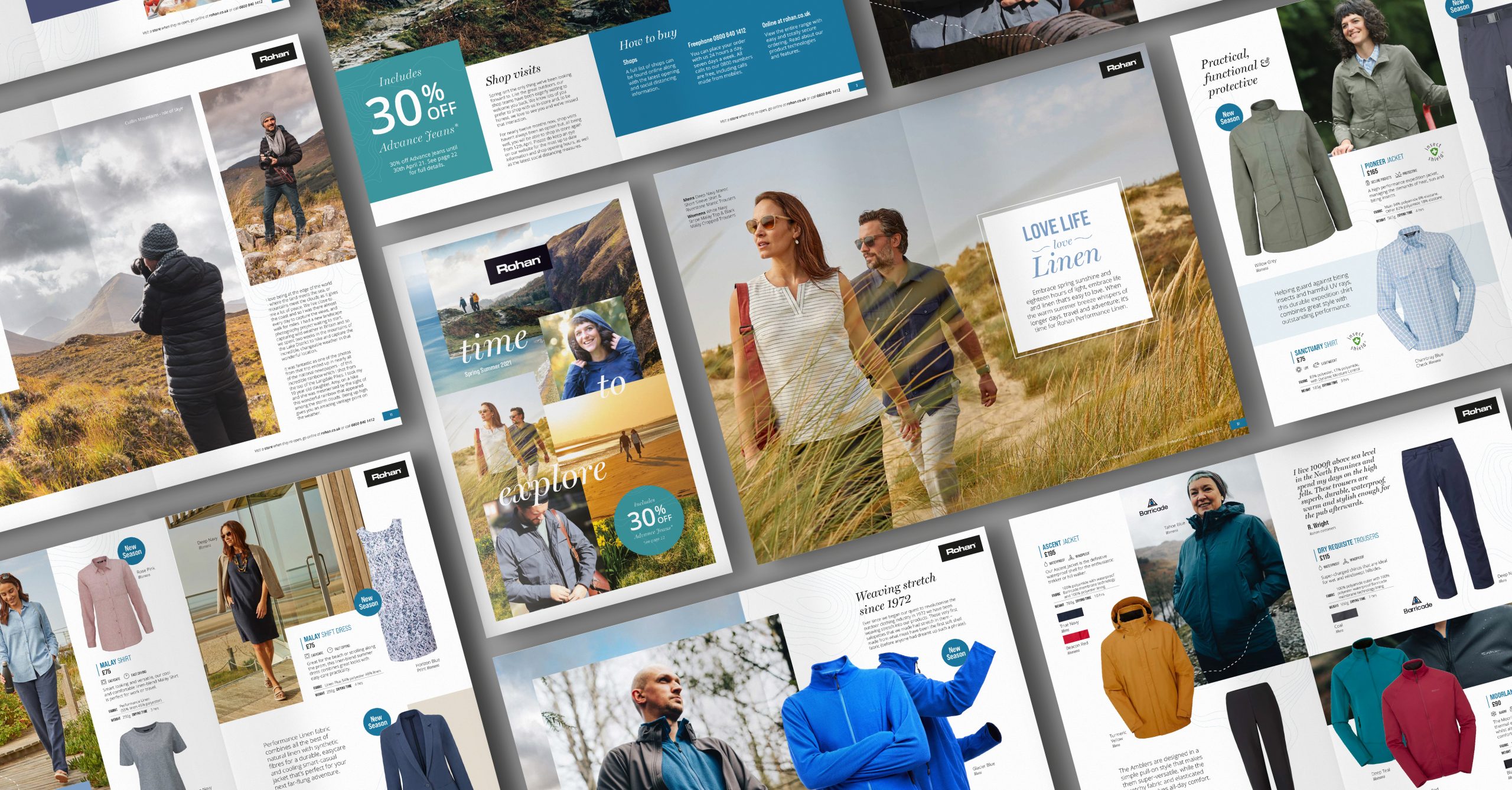 Rohan brochure layout and print design created by Vivid Creative
