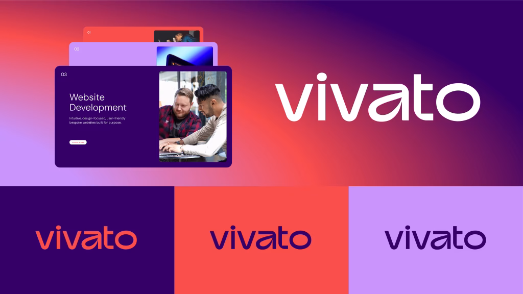 This image is an example if the colours and branding for Vivato - a company that offers software and web solutions to SME and Enterprise sized organisations in Manufacturing, Education, Sales and many other sectors. The colour palette and design has been provided by Vivid Creative, a marketing and branding agency based in Sheffield's Kelham Island.