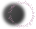 Abstract circular gradient graphic combining dark grey and soft pink tones representing modern marketing strategy and audience reach.
